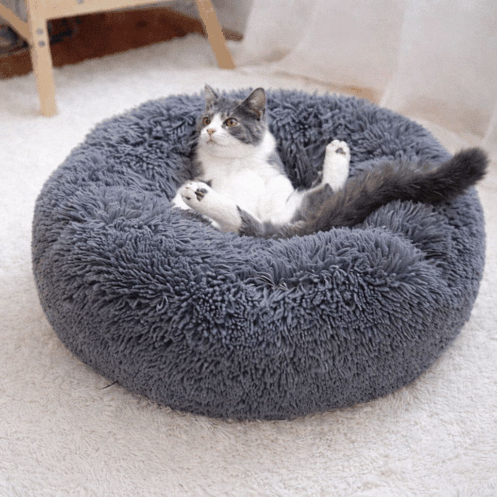 Cama para Perro o gato Grande Gris Oscuro 90 cm