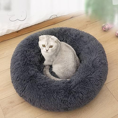 Cama para Perro o gato Grande Gris Oscuro 90 cm
