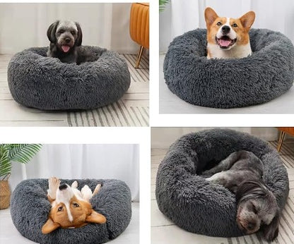 Cama para Perro o gato Grande Gris Oscuro 90 cm