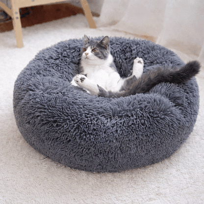 Cama para Perro o gato Grande Gris Oscuro 90 cm